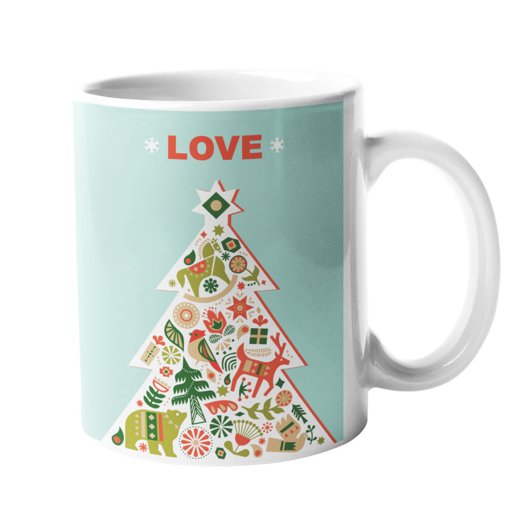 'PEACE', 'LOVE', 'JOY' Christmas Gift Coffee Mugs Set