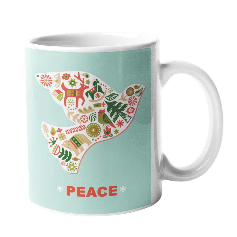 'PEACE', 'LOVE', 'JOY' Christmas Gift Coffee Mugs Set