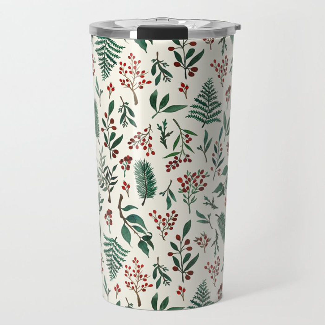 Christmas Berries Travel Mug