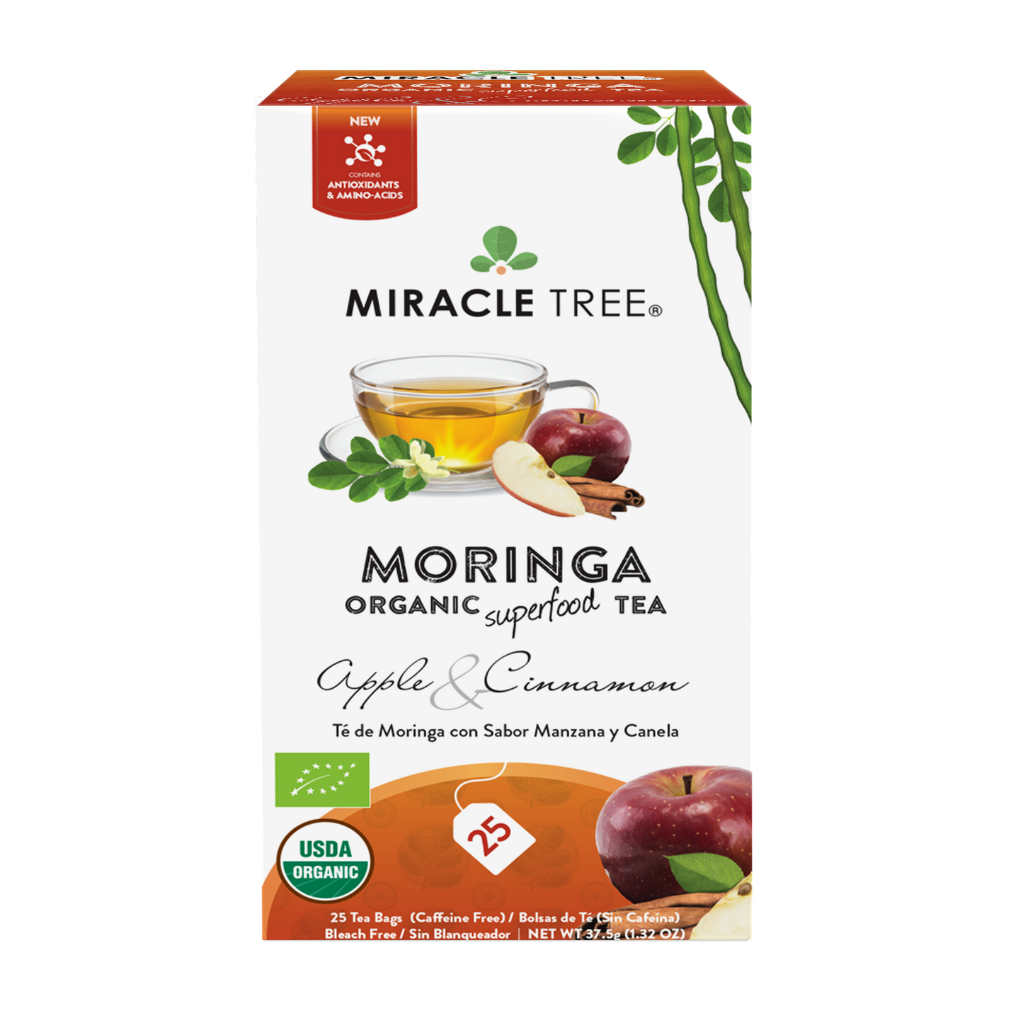 Monarchs - Miracle Tree Organic Moringa Tea Apple & Cinnamon